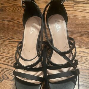 Charlies Elegant Black Strappy Heels